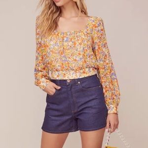 ASTR The Label Long Sleeve Blouse Floral